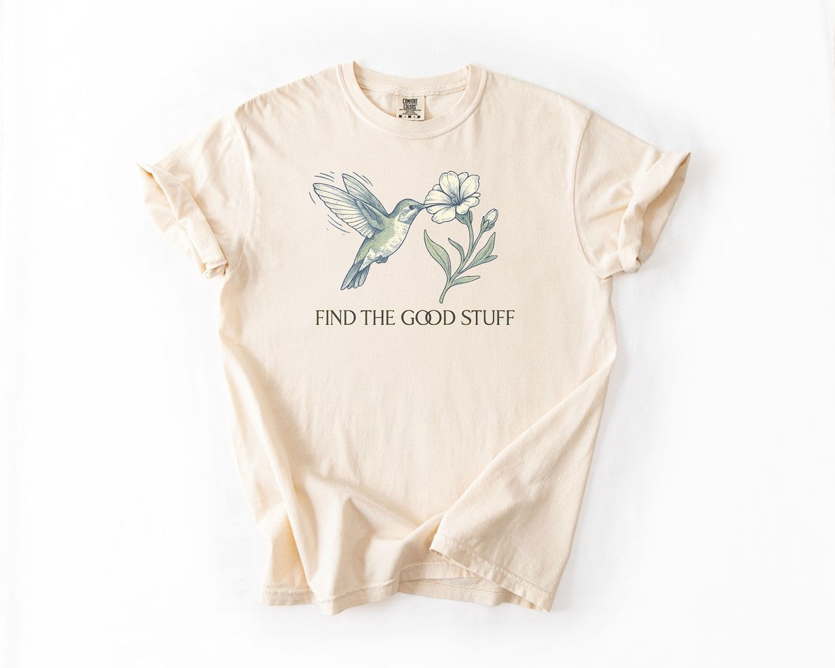 Hummingbird Find The Good Stuff T-Shirt - Ivory