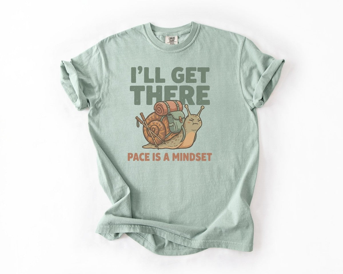 I'll Get There Snail Tee - Bay