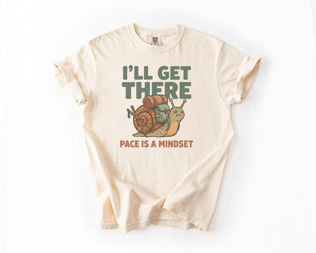 I'll Get There Snail Tee - Ivory