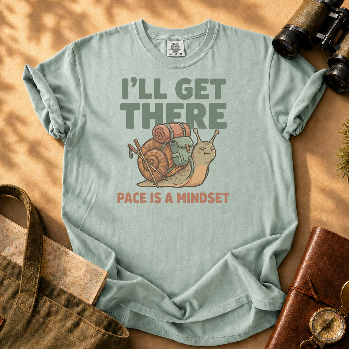 I’ll Get There Snail Tee - Bay