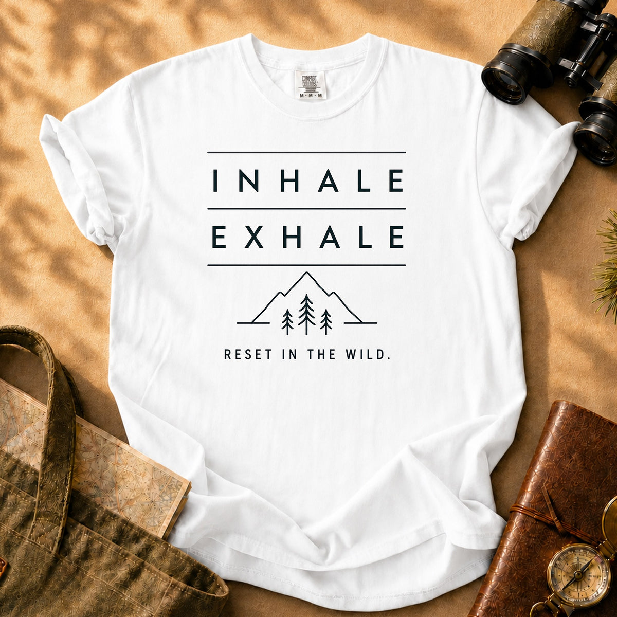 Inhale Exhale Tee - White