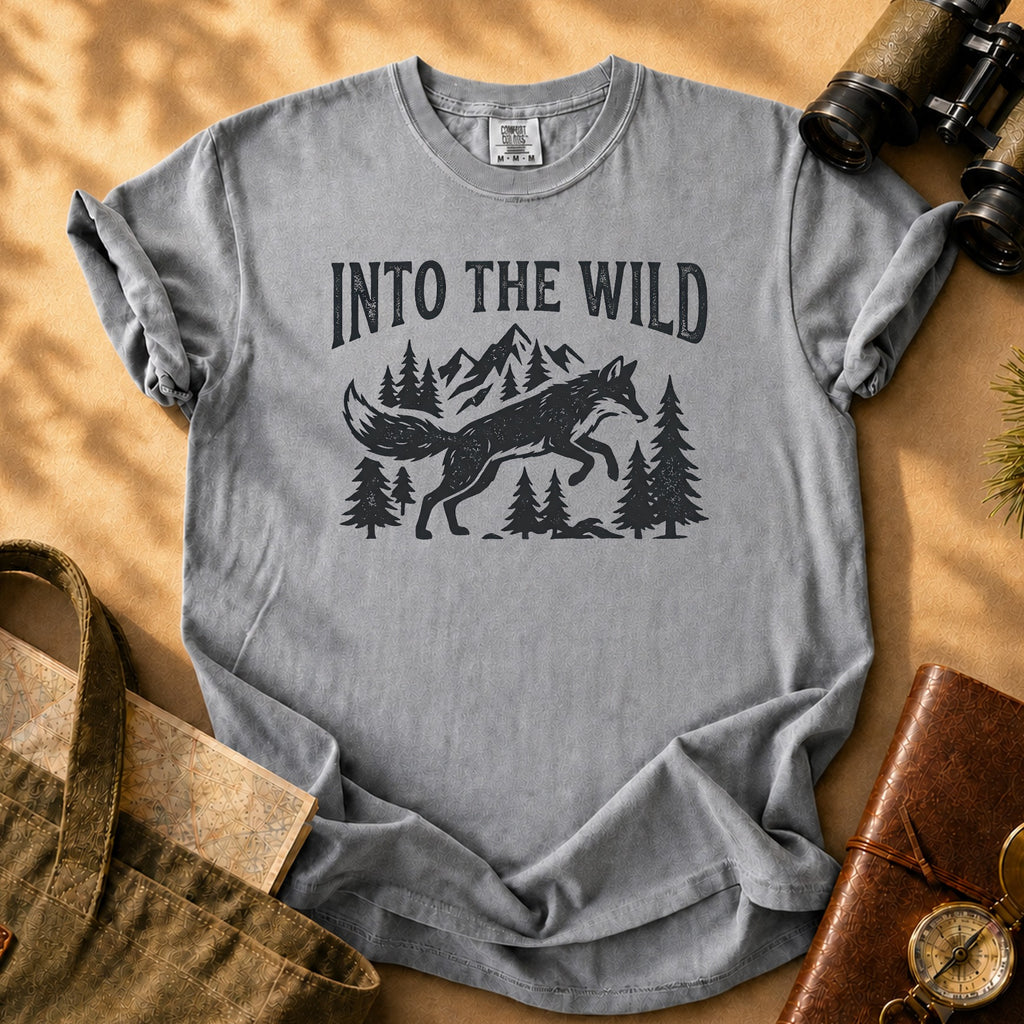 Into The Wild Wolf Tee - Grey