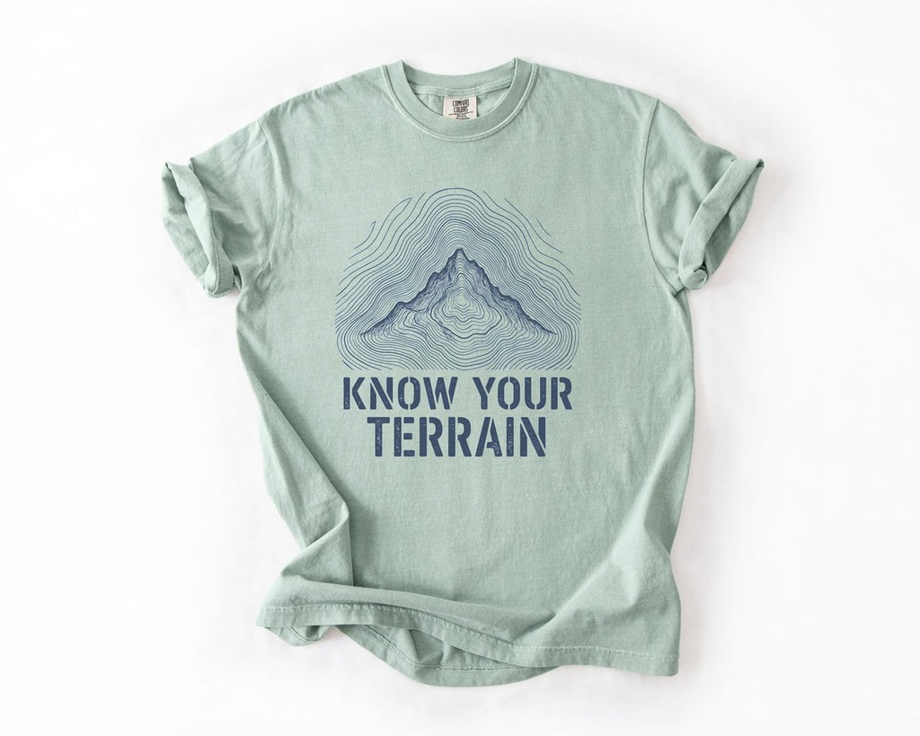 Know Your Terrain Mountain T-Shirt - Bay