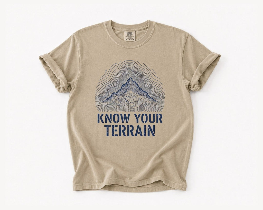 Know Your Terrain Mountain T-Shirt - Khaki