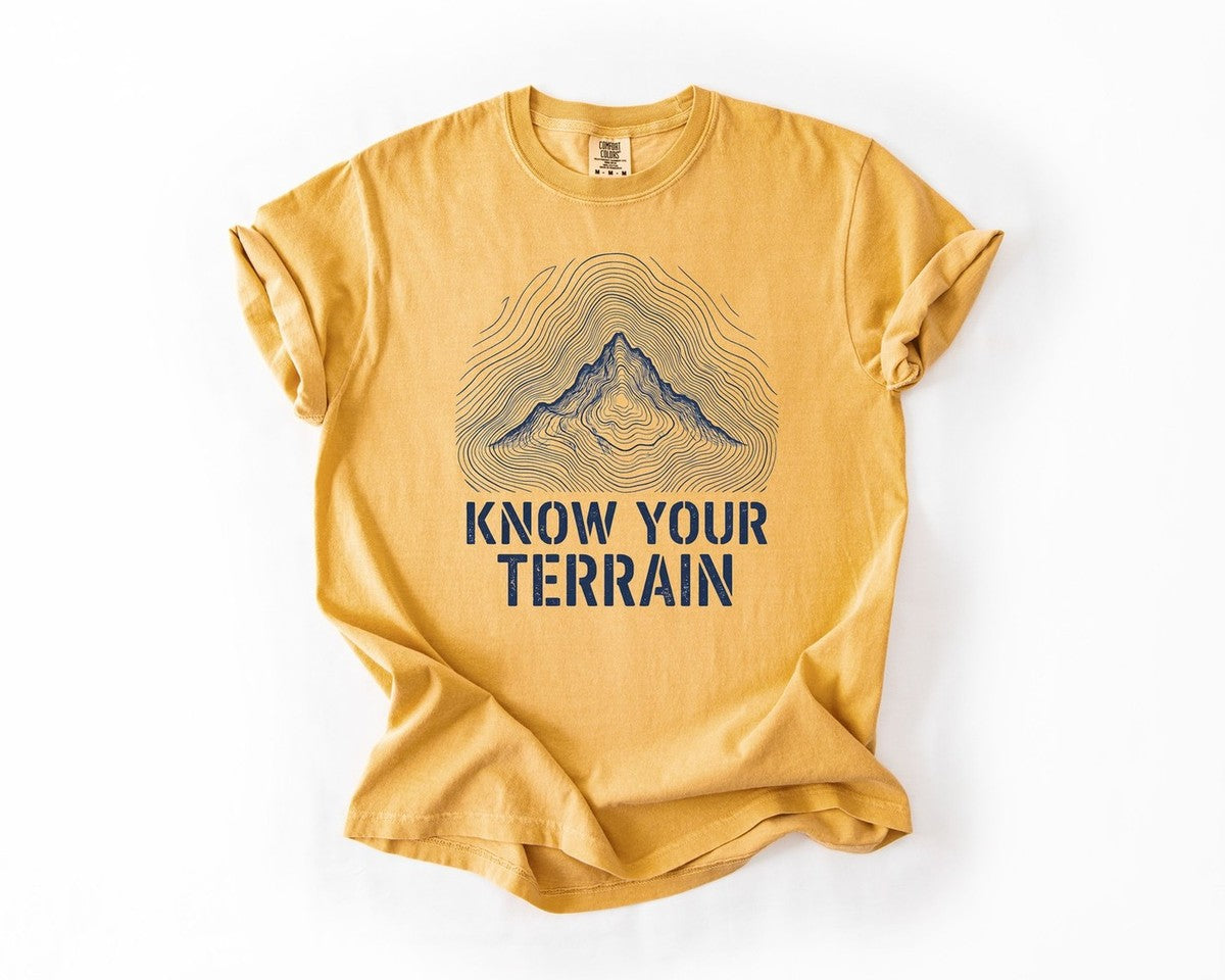 Know Your Terrain Mountain T-Shirt - Mustard