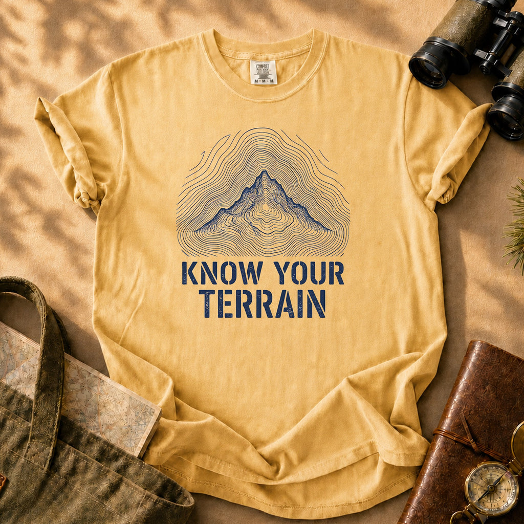 Know Your Terrain Mountain Tee - Mustard