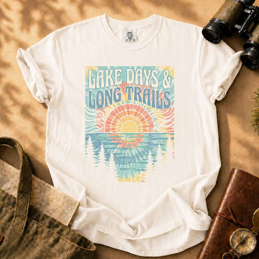 Lake Days & Long Trails Tee - Ivory