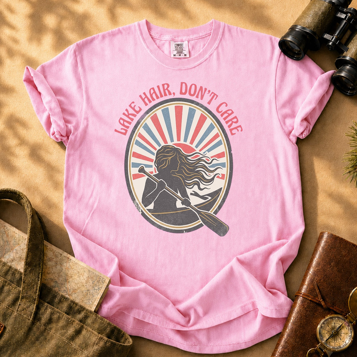 Lake Hair Don't Care Tee - Blossom