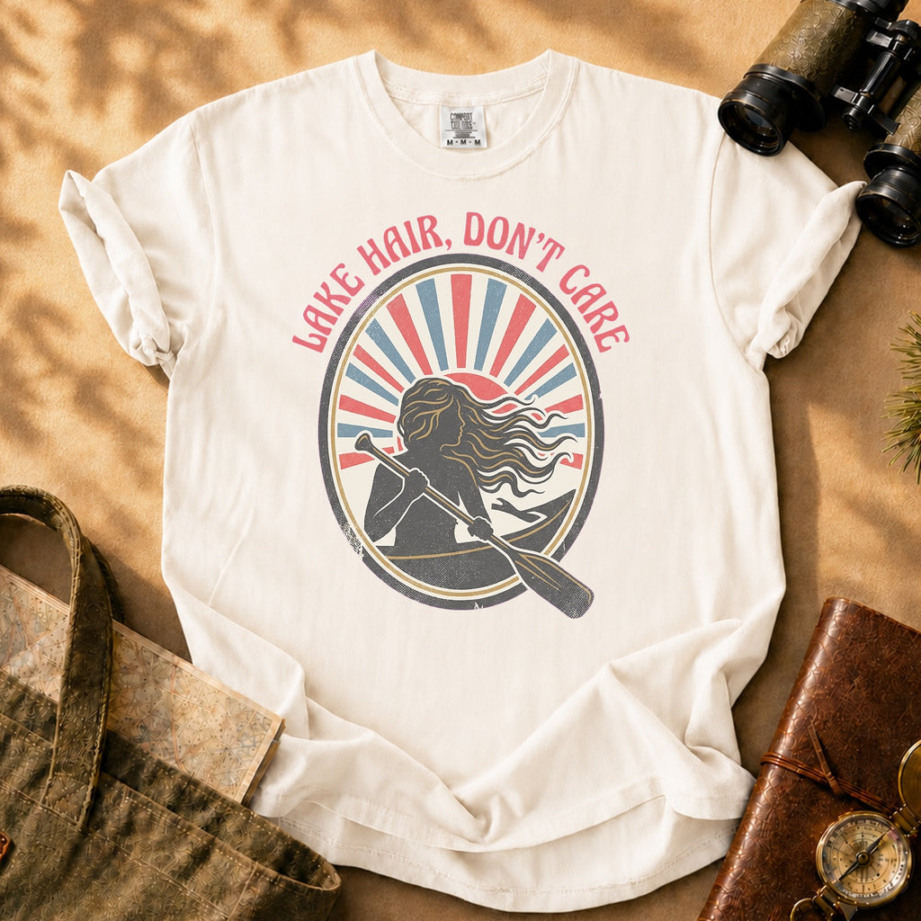 Lake Hair Don't Care Tee - Ivory