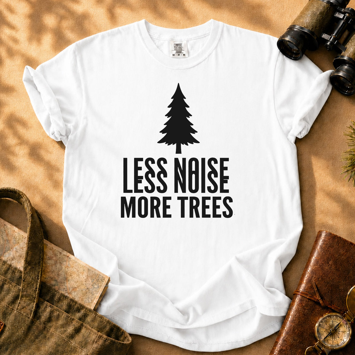 Less Noise More Trees Tee - White