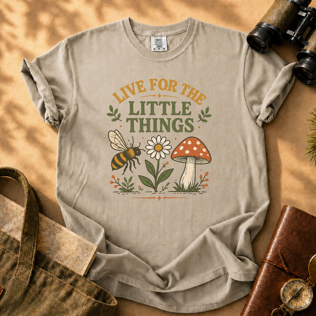 Live for the Little Things Tee - Khaki