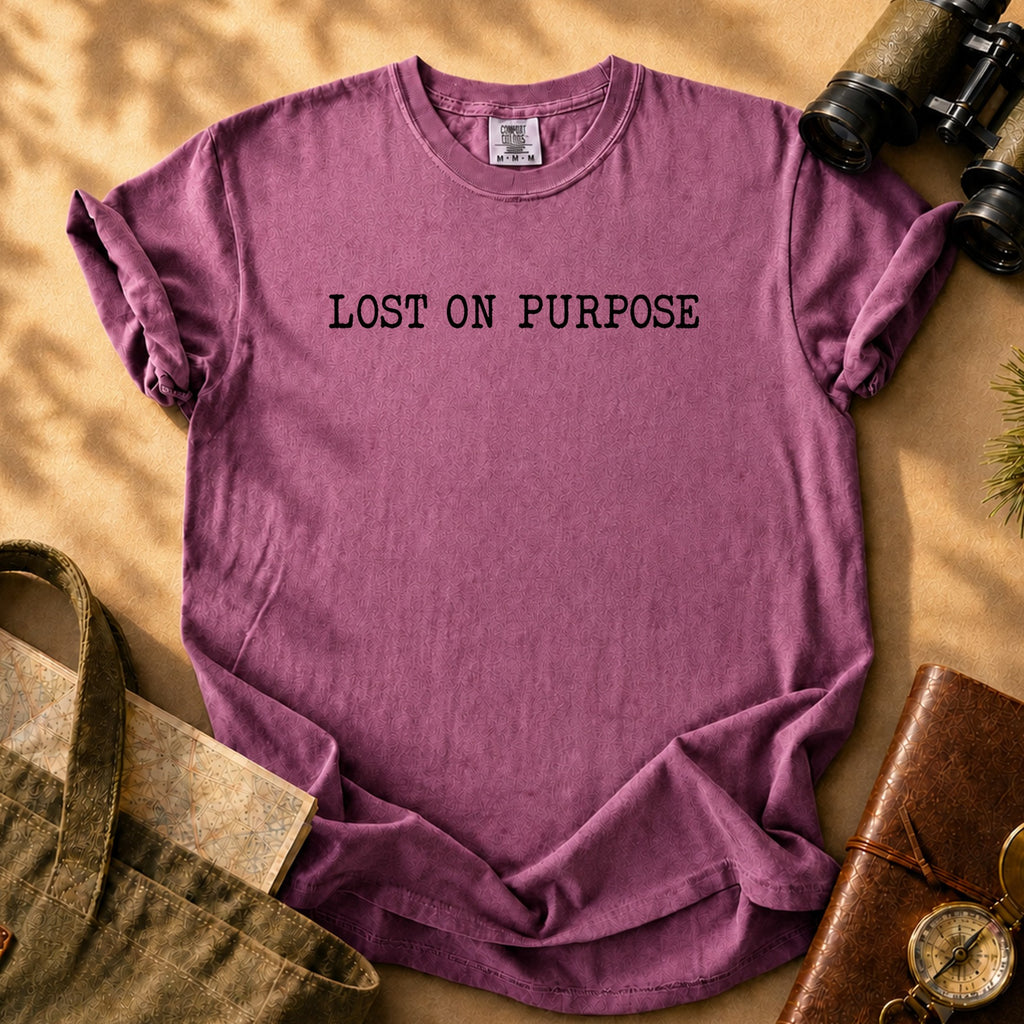 Lost On Purpose Tee - Berry