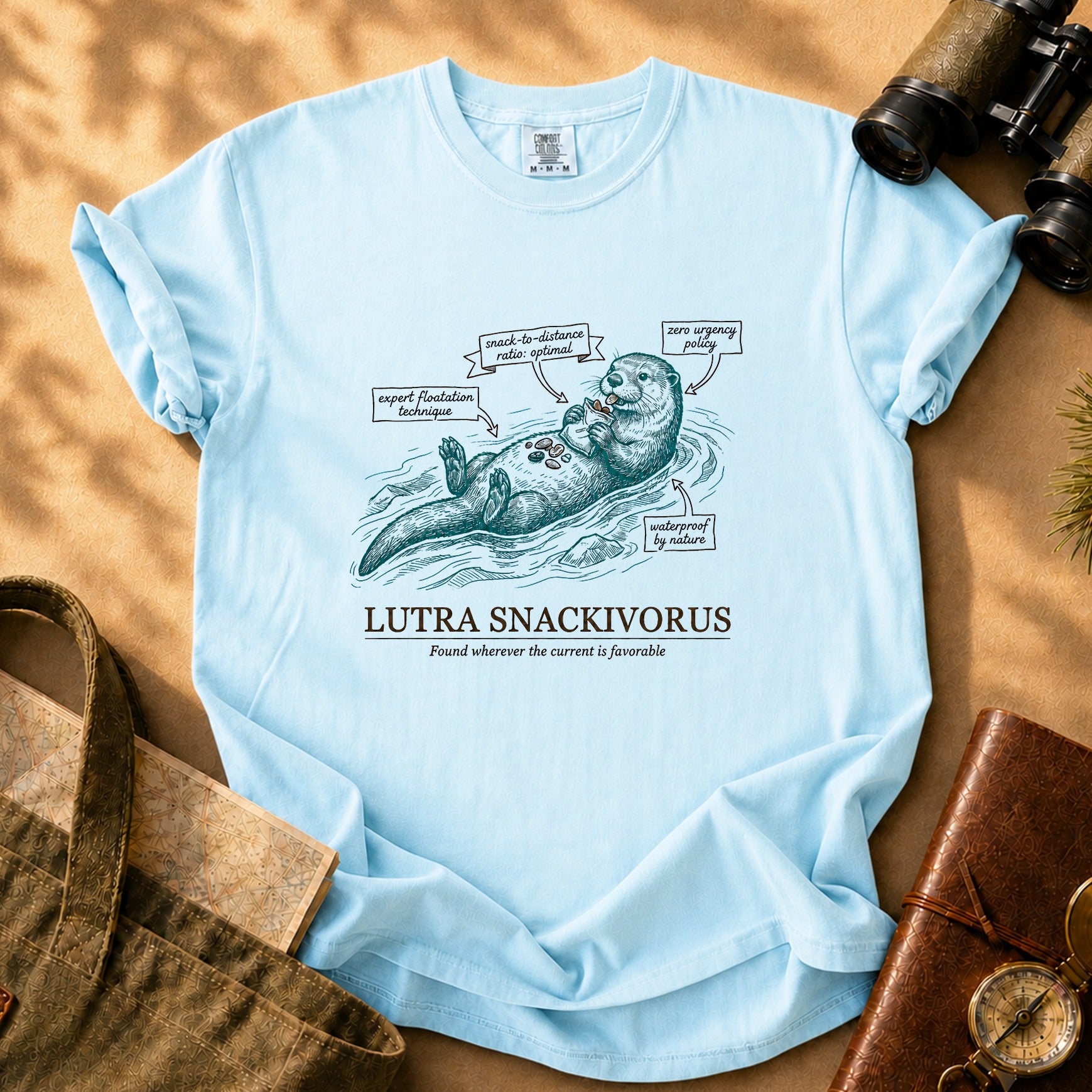 Lutra Snackivorus Tee - Chambray