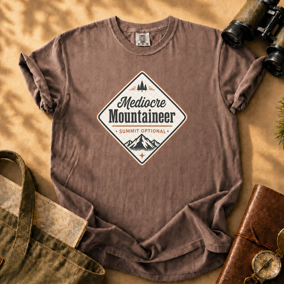 Mediocre Mountaineer Tee - Espresso