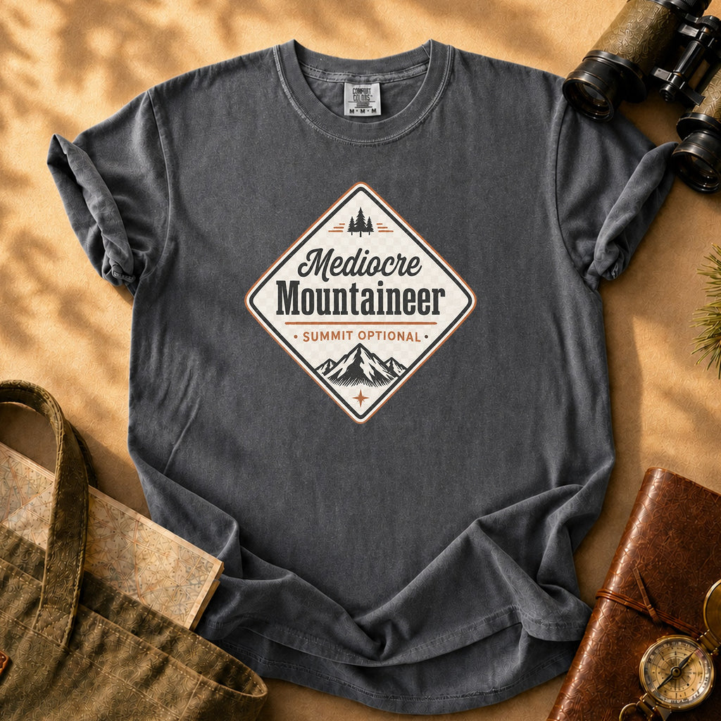 Mediocre Mountaineer Tee - Pepper