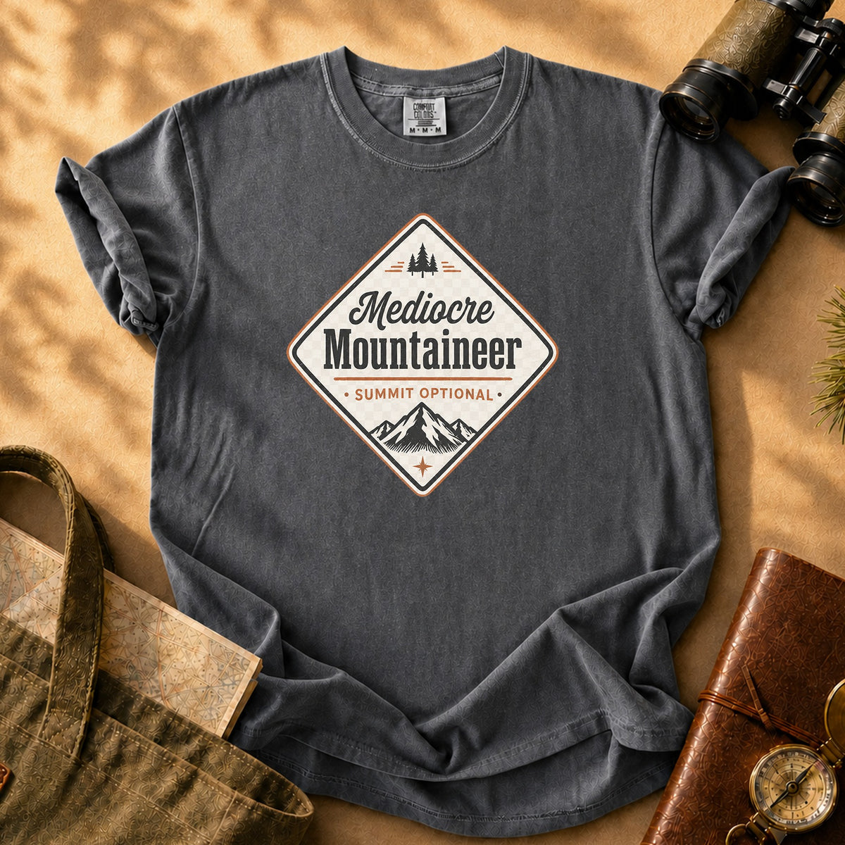 Mediocre Mountaineer Tee - Pepper