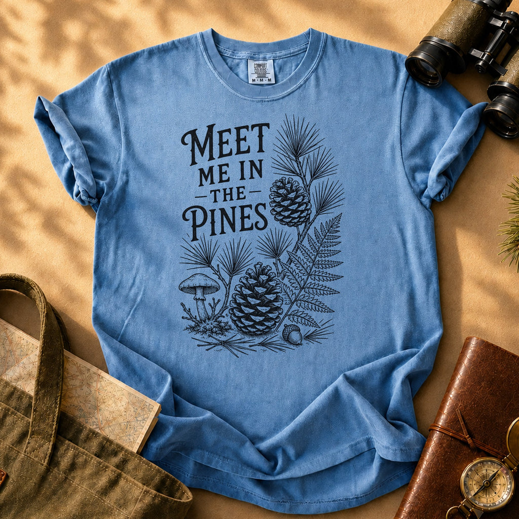 Meet Me in the Pines Tee - Blue Jean