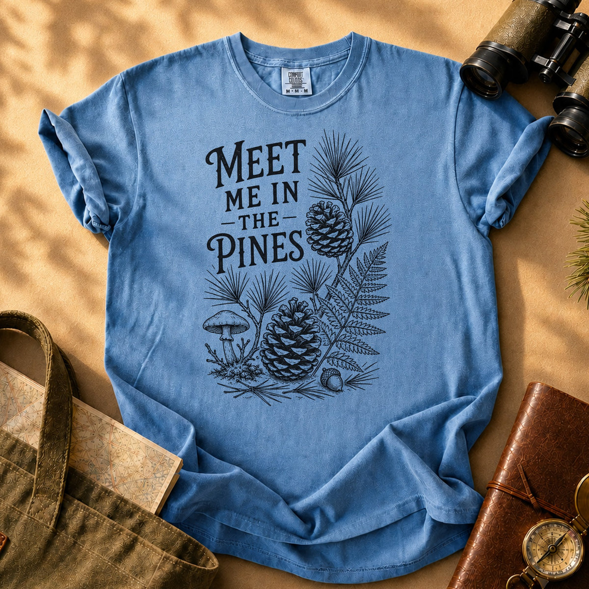 Meet Me in the Pines Tee - Blue Jean
