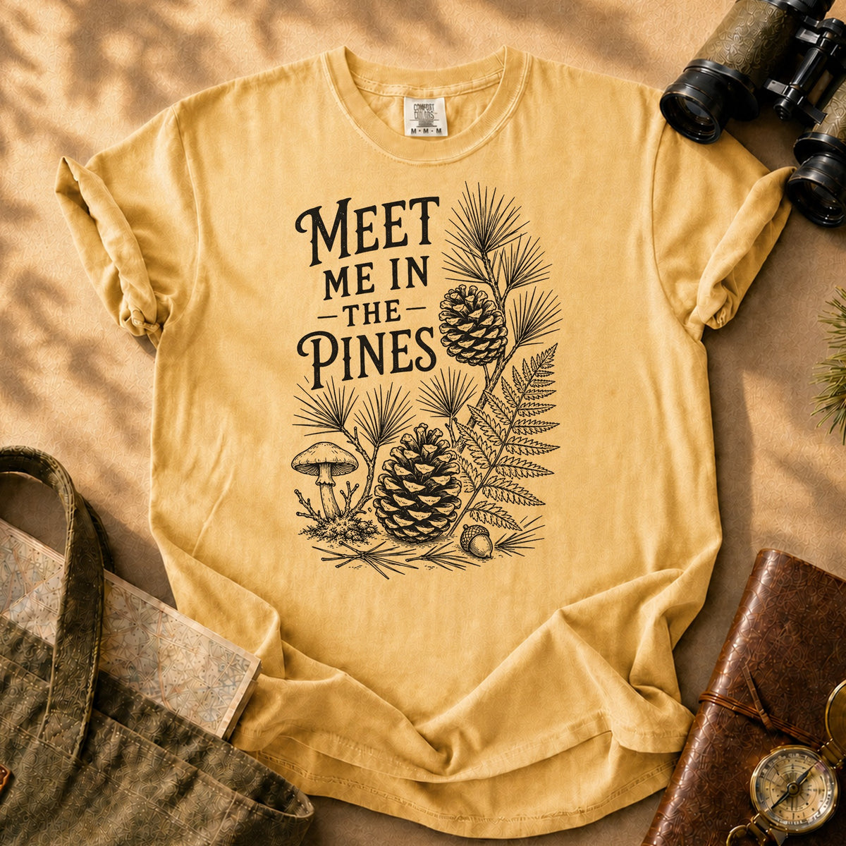 Meet Me in the Pines Tee - Mustard