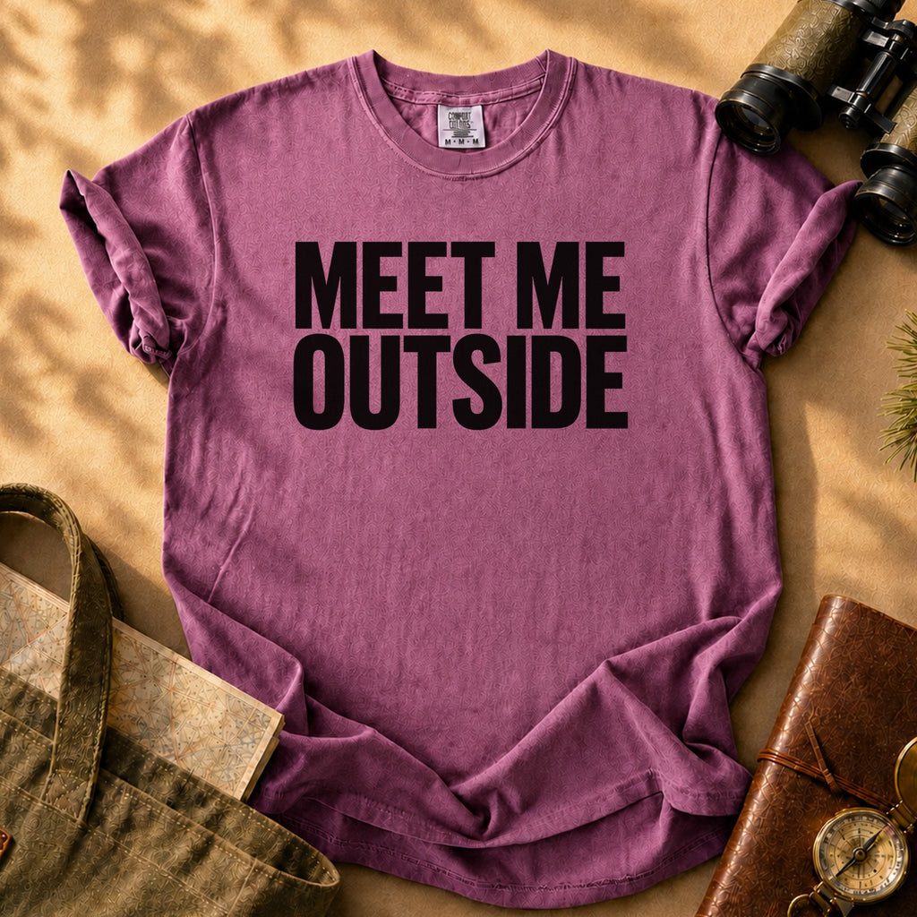Meet Me Outside Tee - Berry