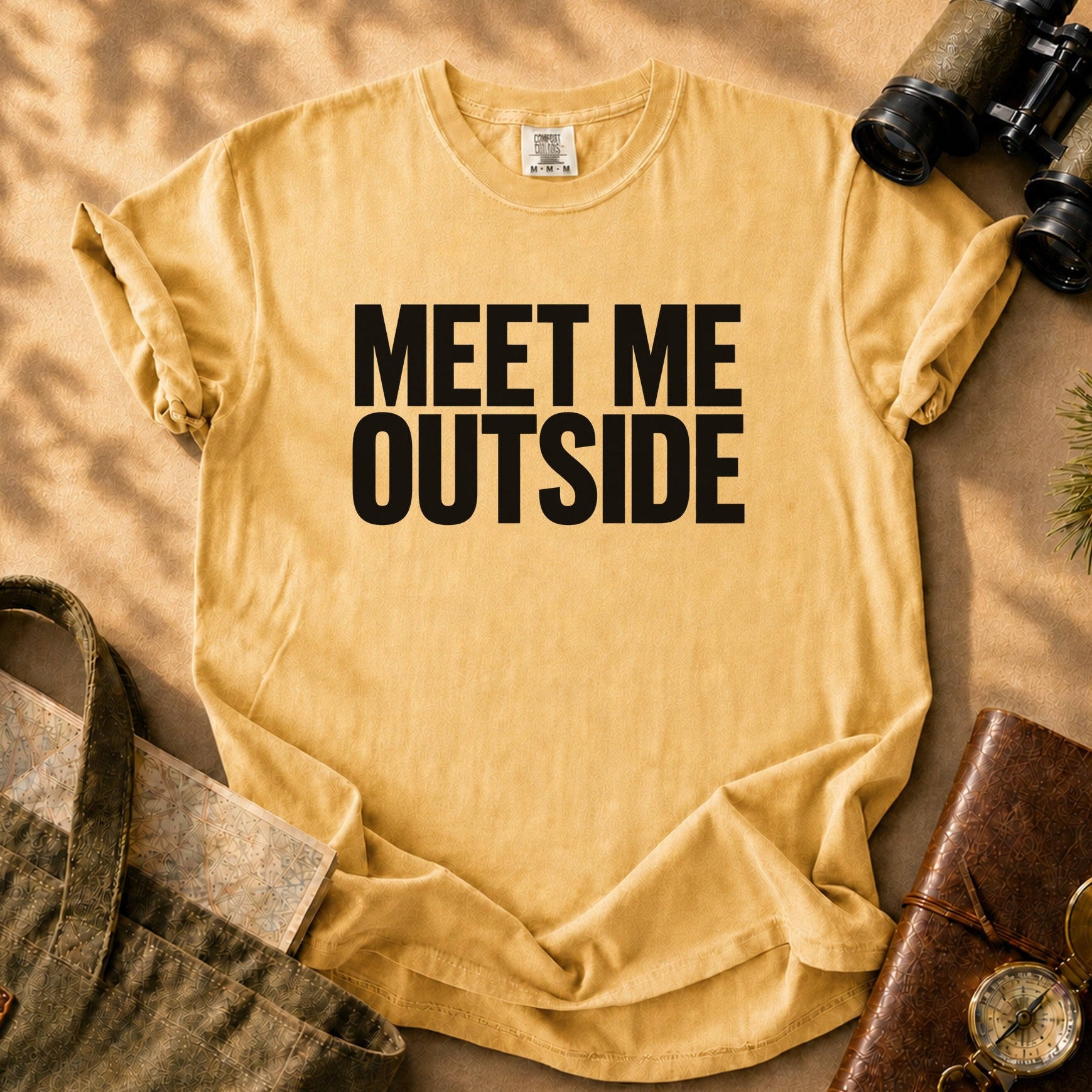 Meet Me Outside Tee - Mustard