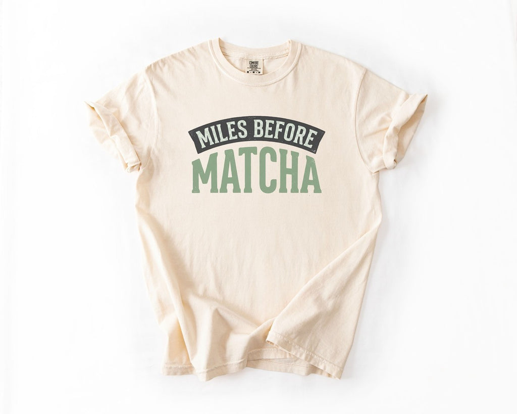 Miles Before Matcha T-Shirt - Ivory