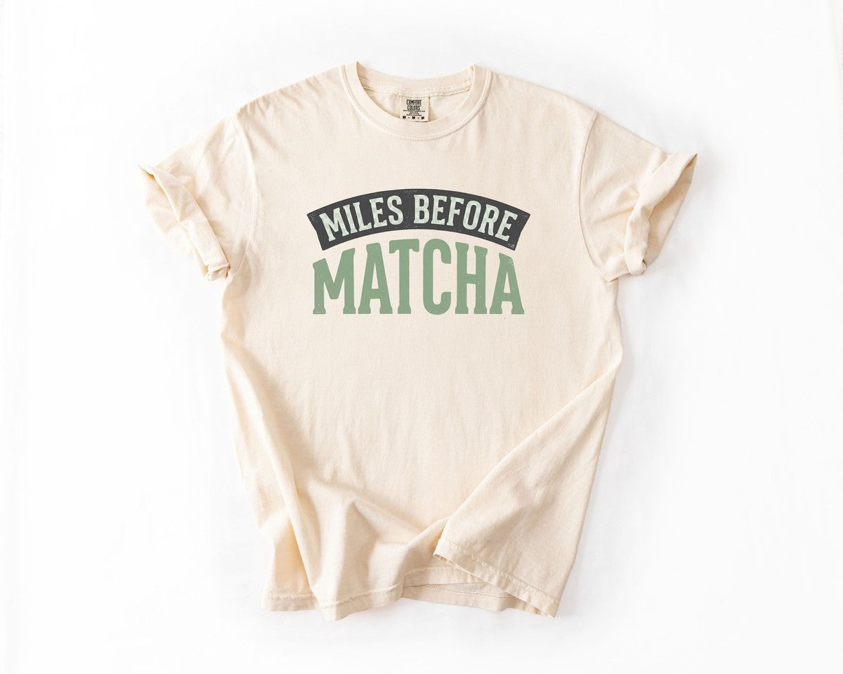Miles Before Matcha T-Shirt - Ivory