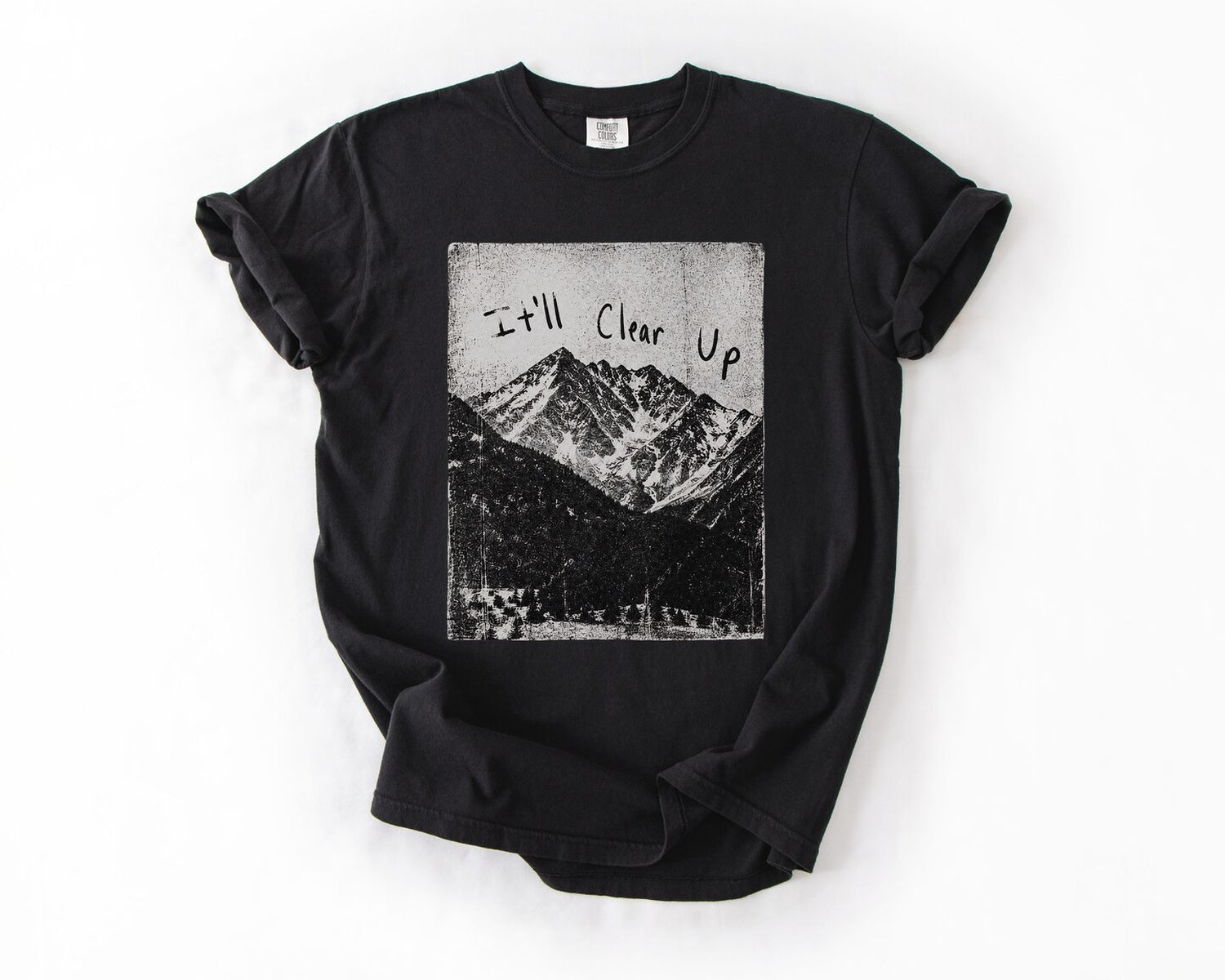 Mountain Photo T-Shirt - Black