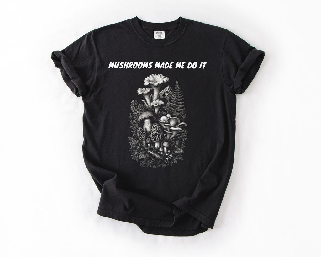 Mushroom Forest T-Shirt - Black