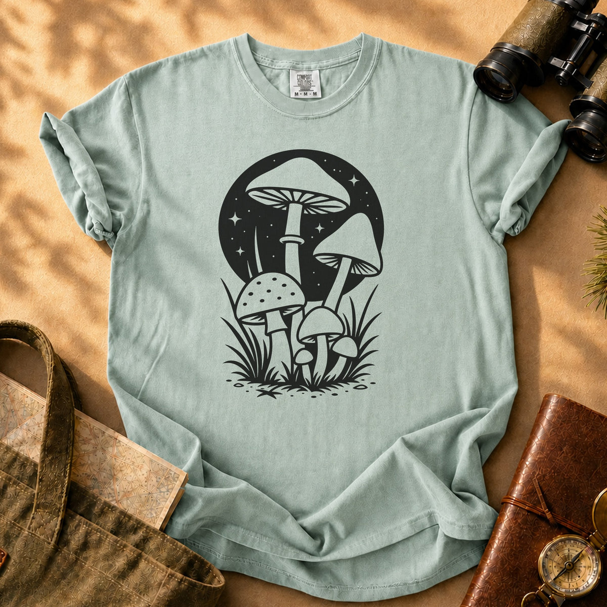 Mushroom Nightscape Tee - Bay