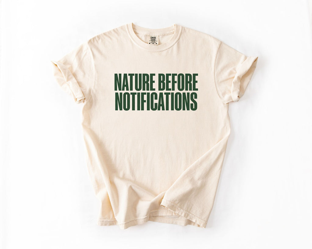 Nature Before Notifications T-Shirt - Ivory