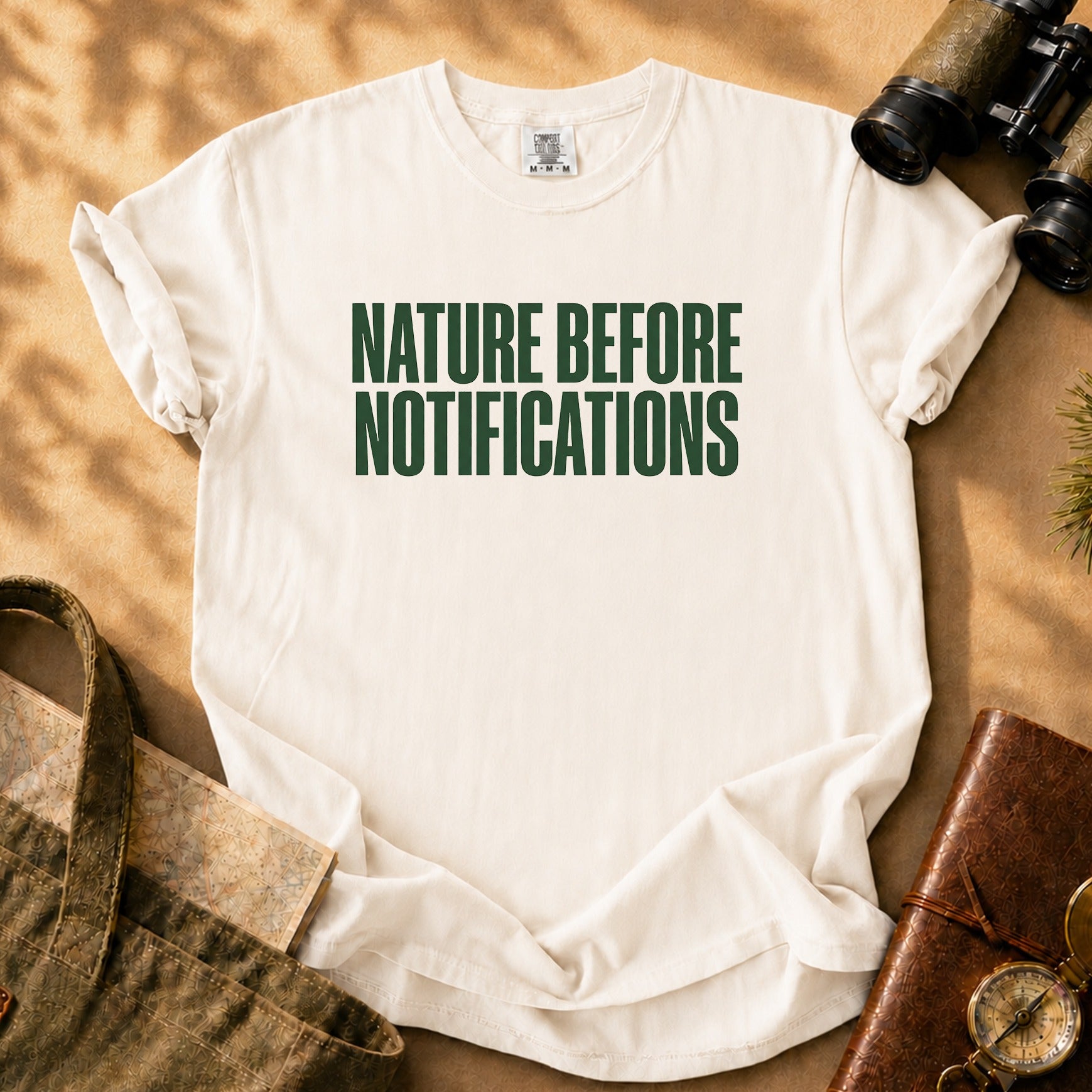 Nature Before Notifications Tee - Ivory