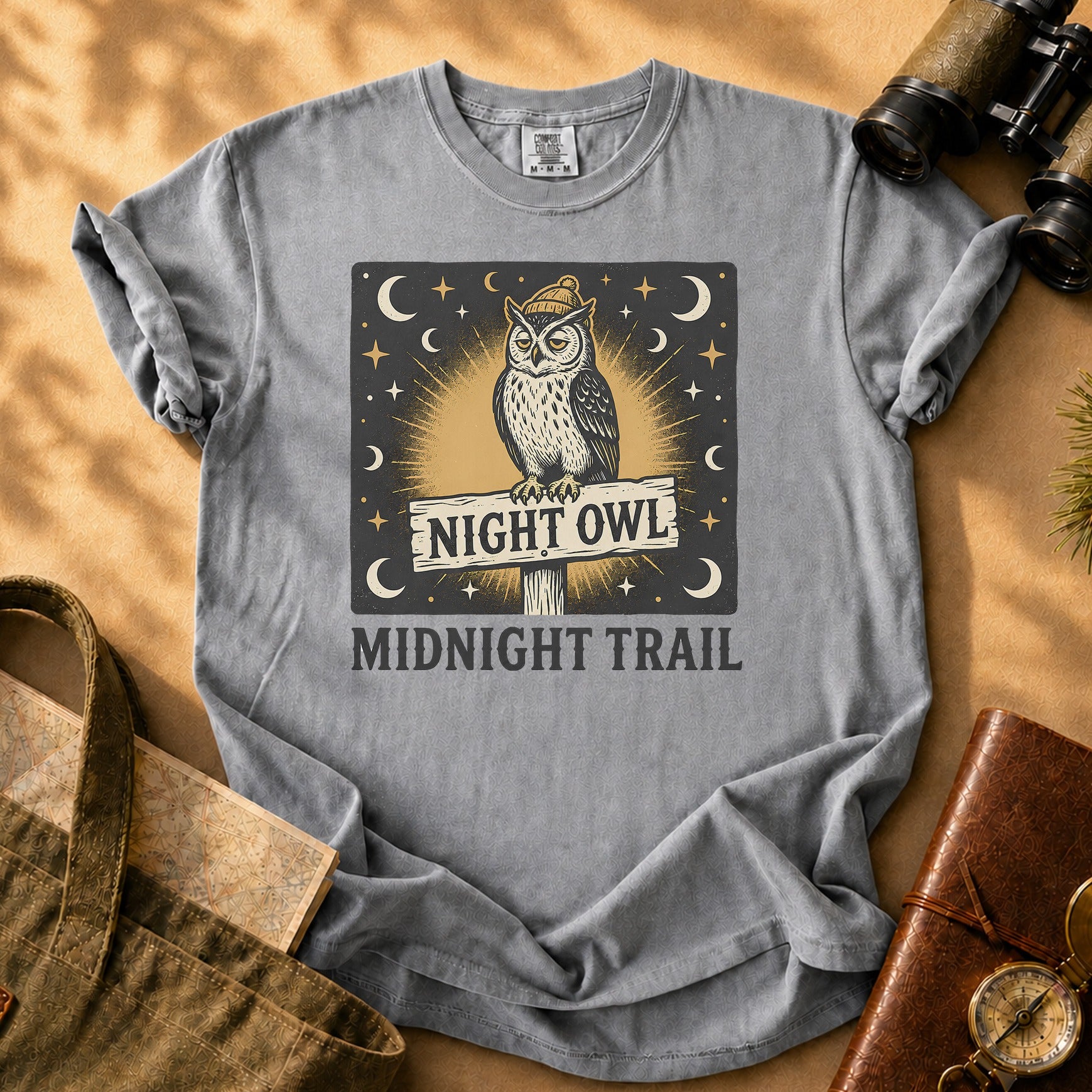 Night Owl (Midnight Trail) Tee - Grey