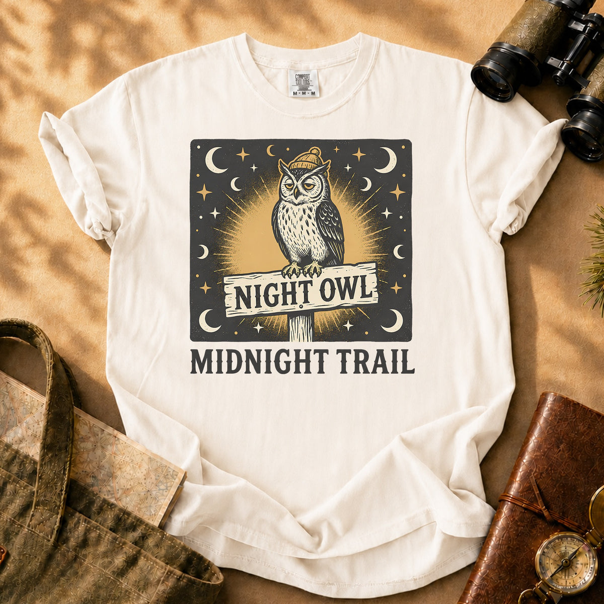 Night Owl (Midnight Trail) Tee - Ivory