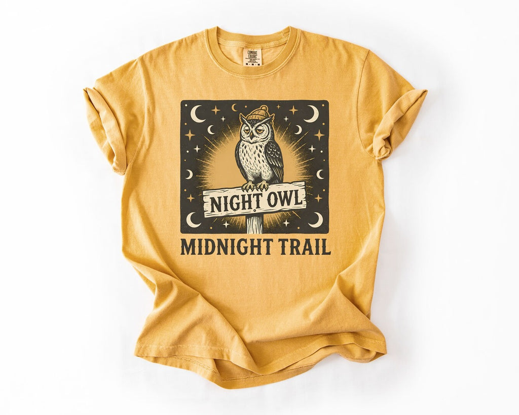 Night Owl T-Shirt - Mustard