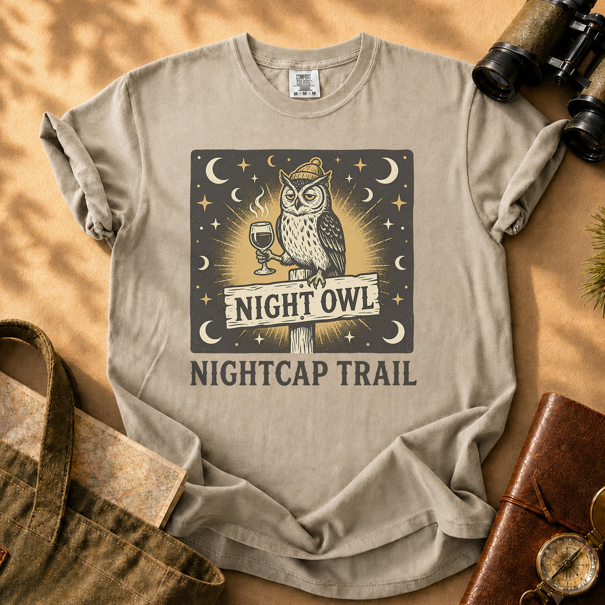 Night Owl (Nightcap Trail) Tee - Khaki
