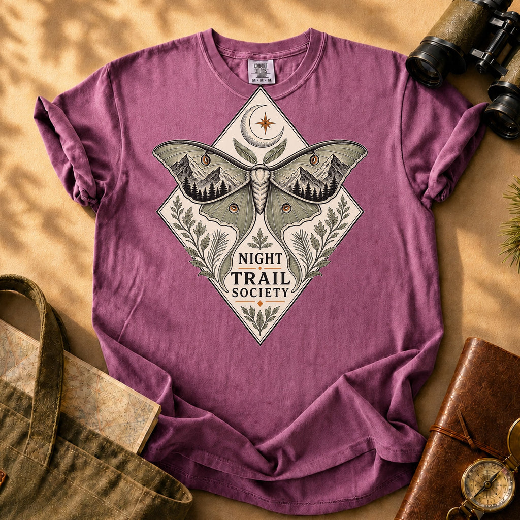 Night Trail Society Tee - Berry