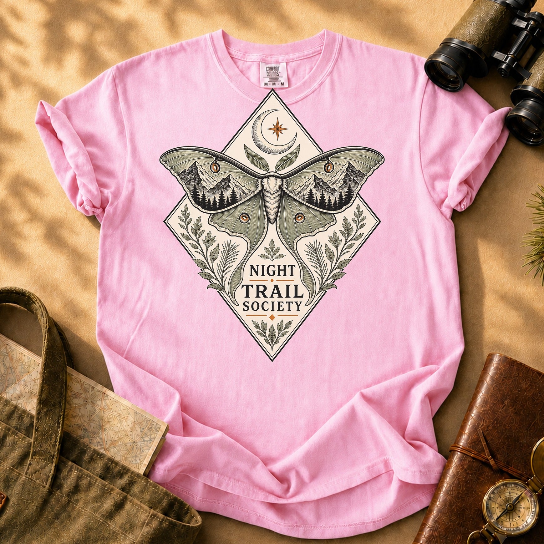 Night Trail Society Tee - Blossom