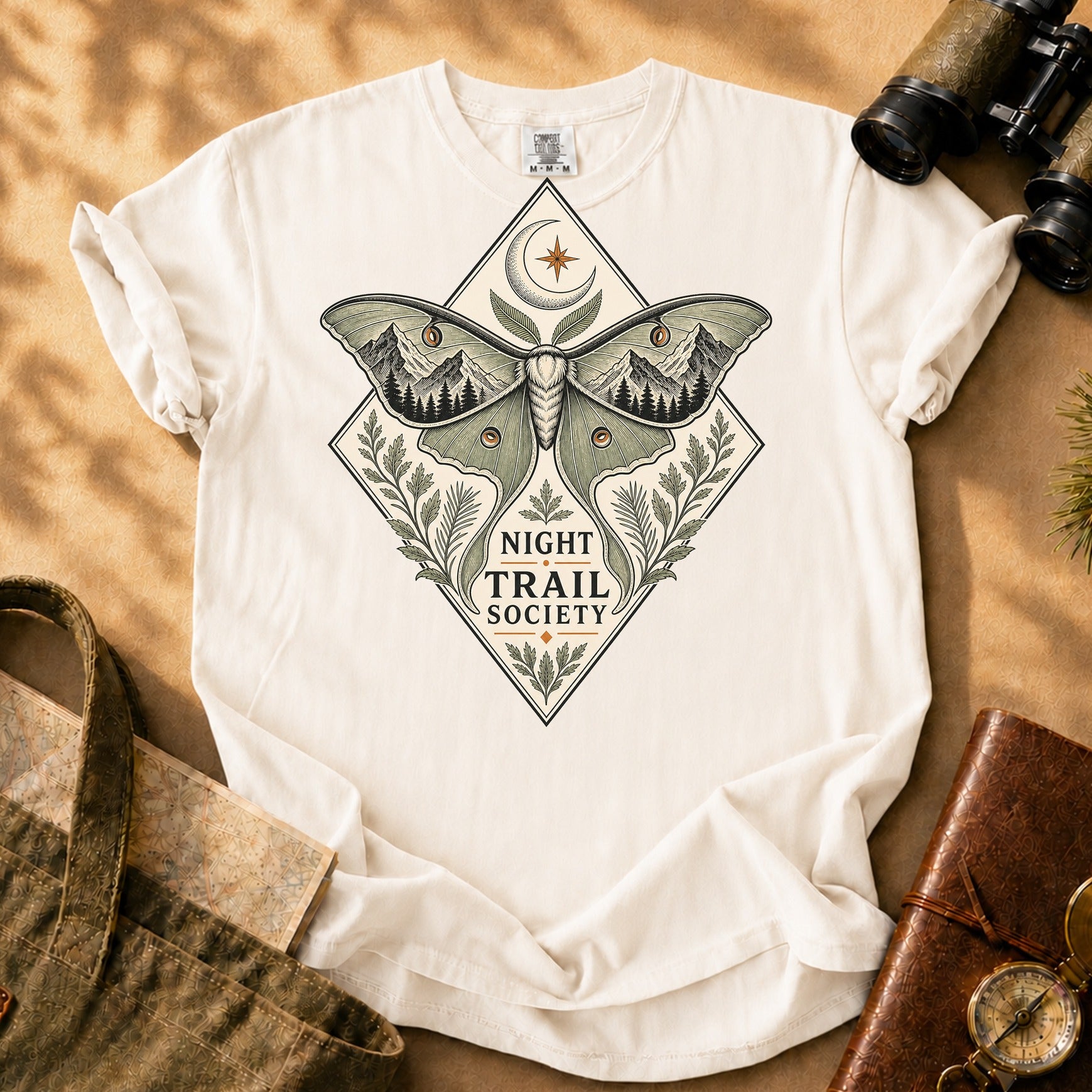 Night Trail Society Tee - Ivory