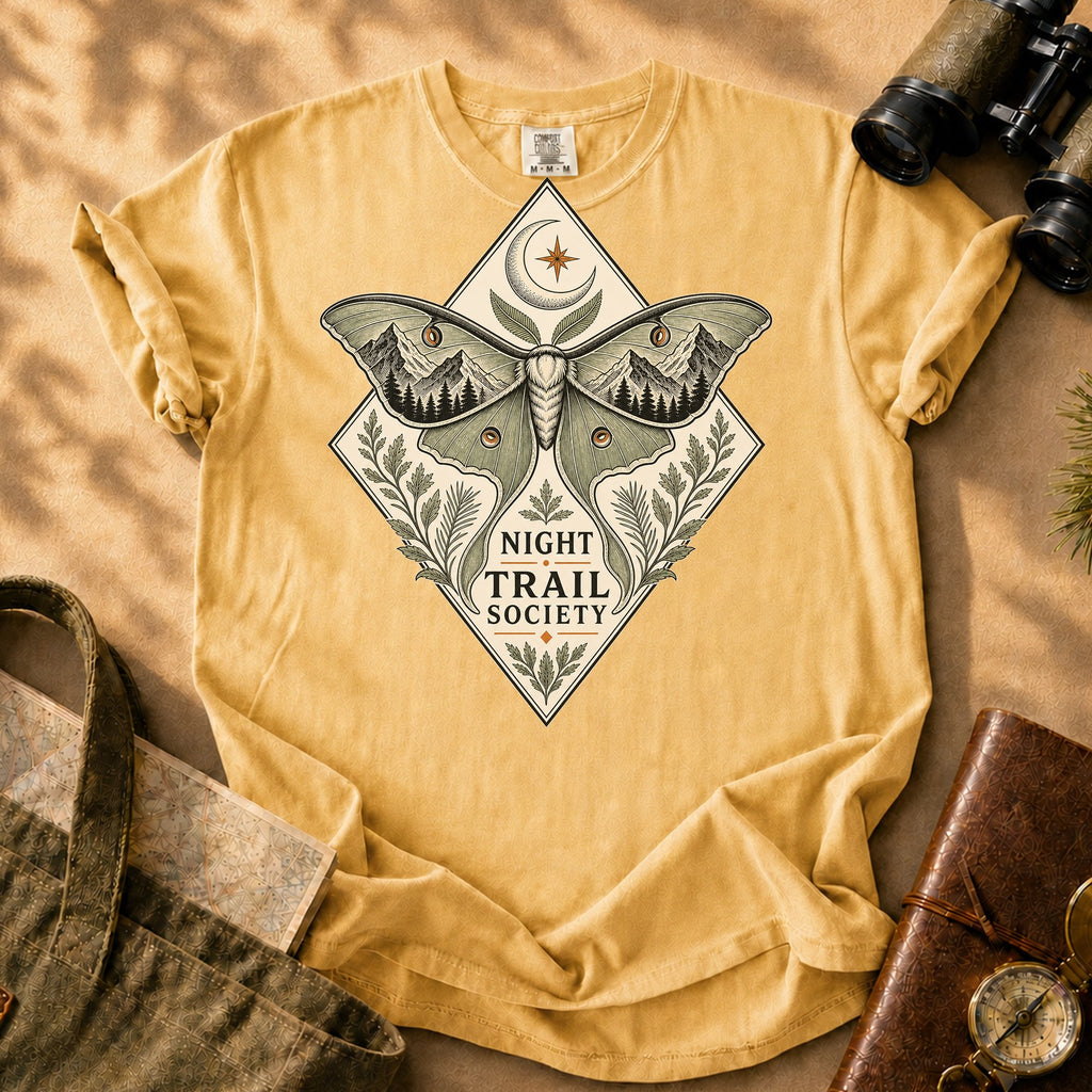 Night Trail Society Tee - Mustard
