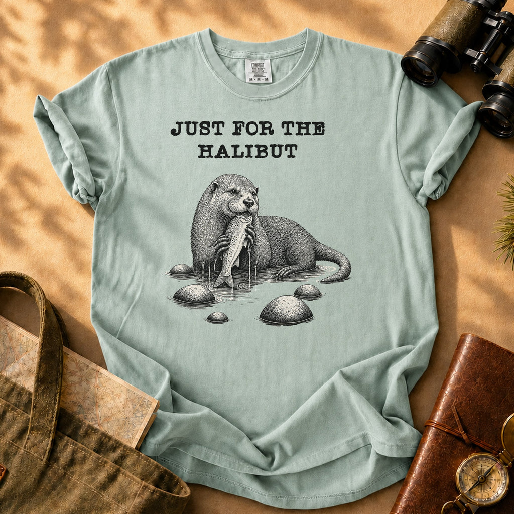 Just For The Halibut Otter Tee - Bay