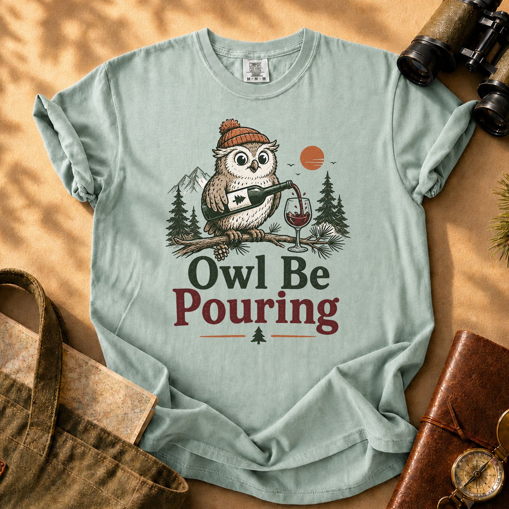 Owl Be Pouring Tee - Bay