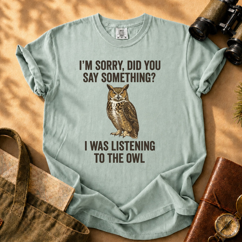 Owl Listening Graphic Tee - Bay