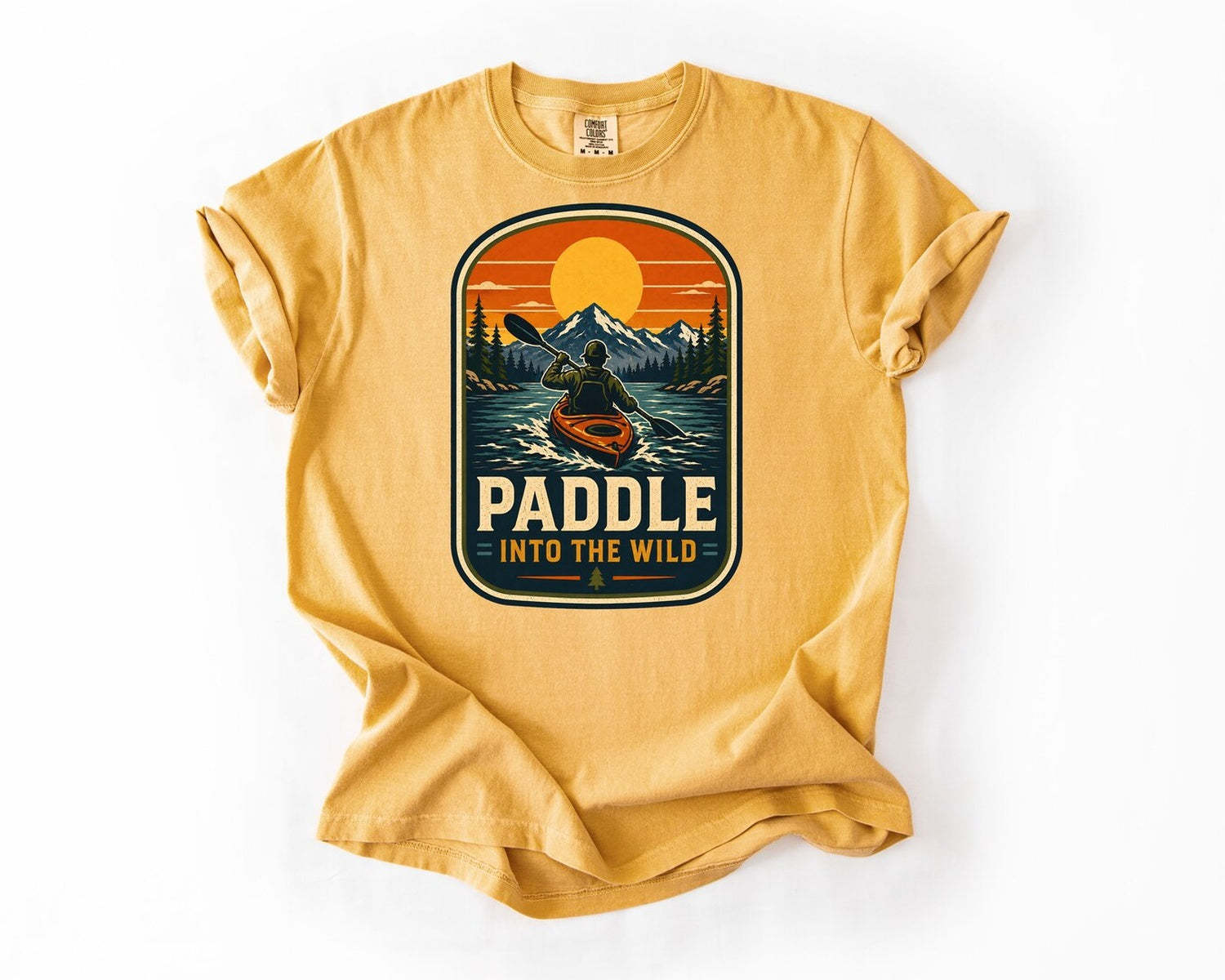 Paddle Into the Wild T-Shirt - Mustard