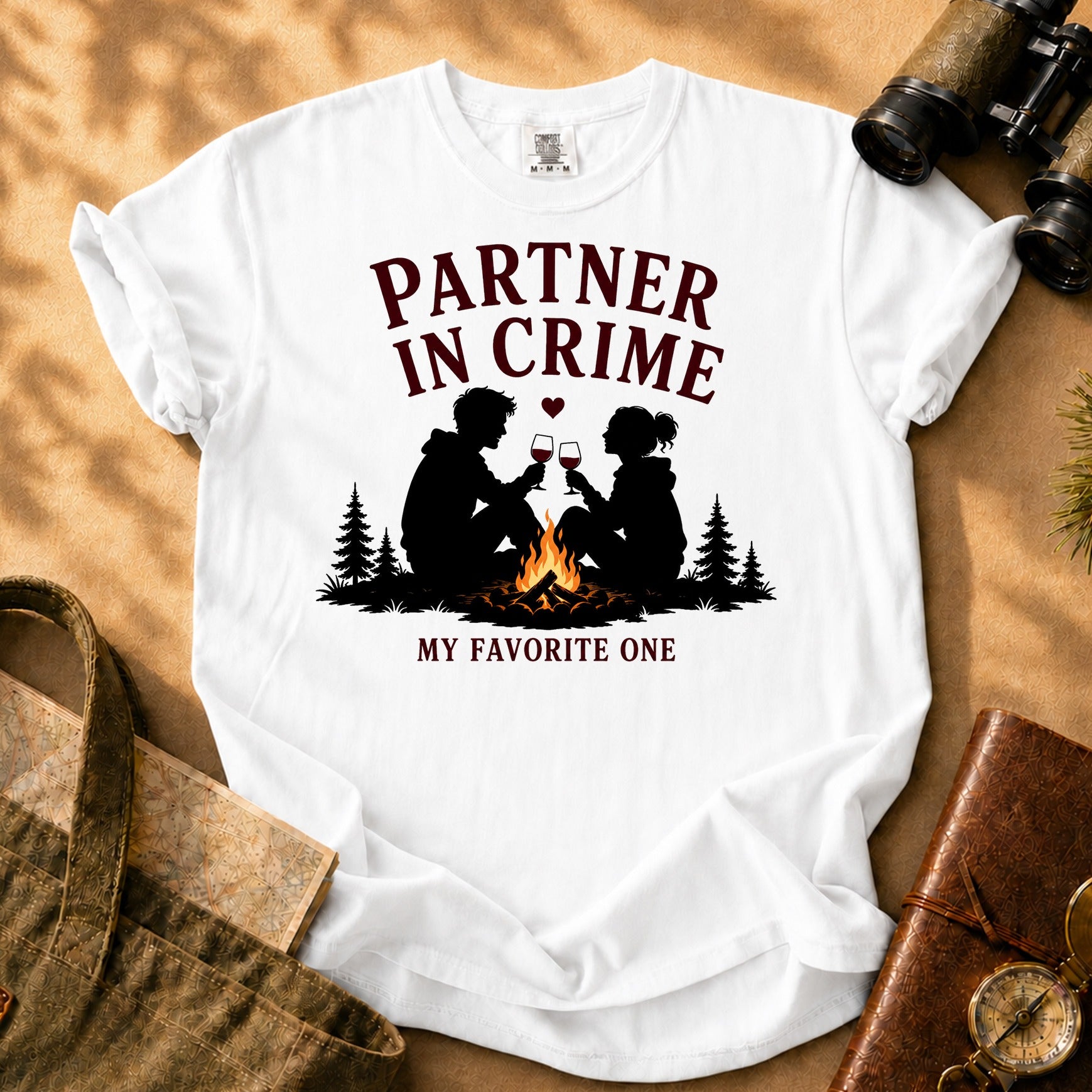 Partner in Crime - My Favorite One Tee - White
