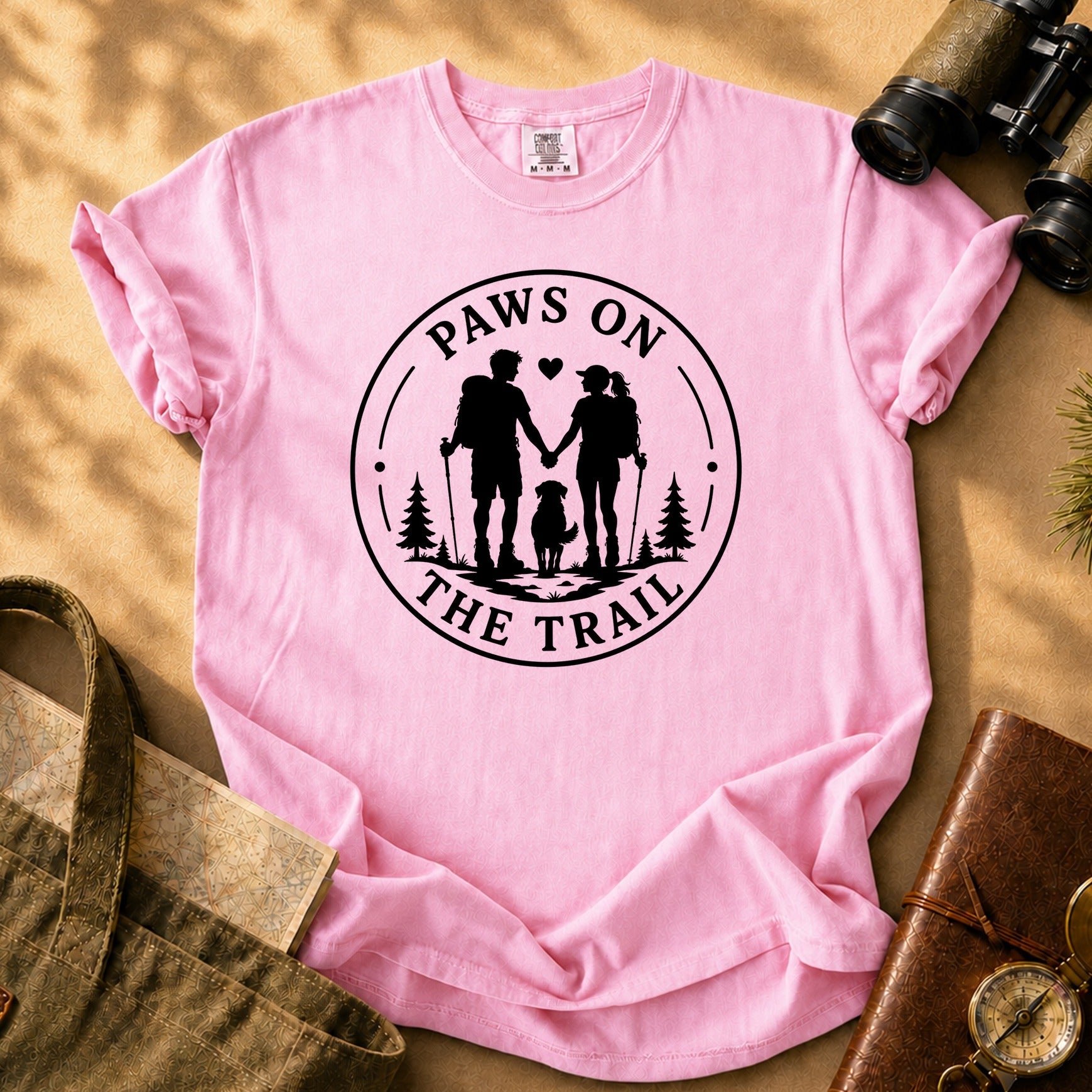 Paws on the Trail Tee - Blossom