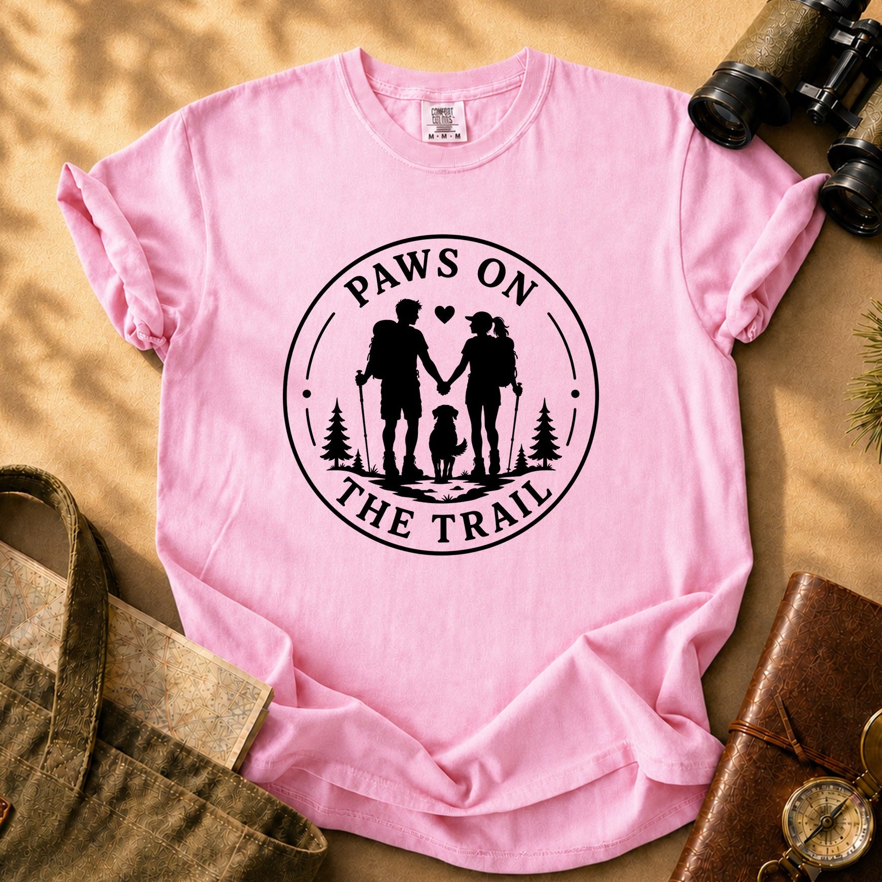 Paws on the Trail Tee - Blossom