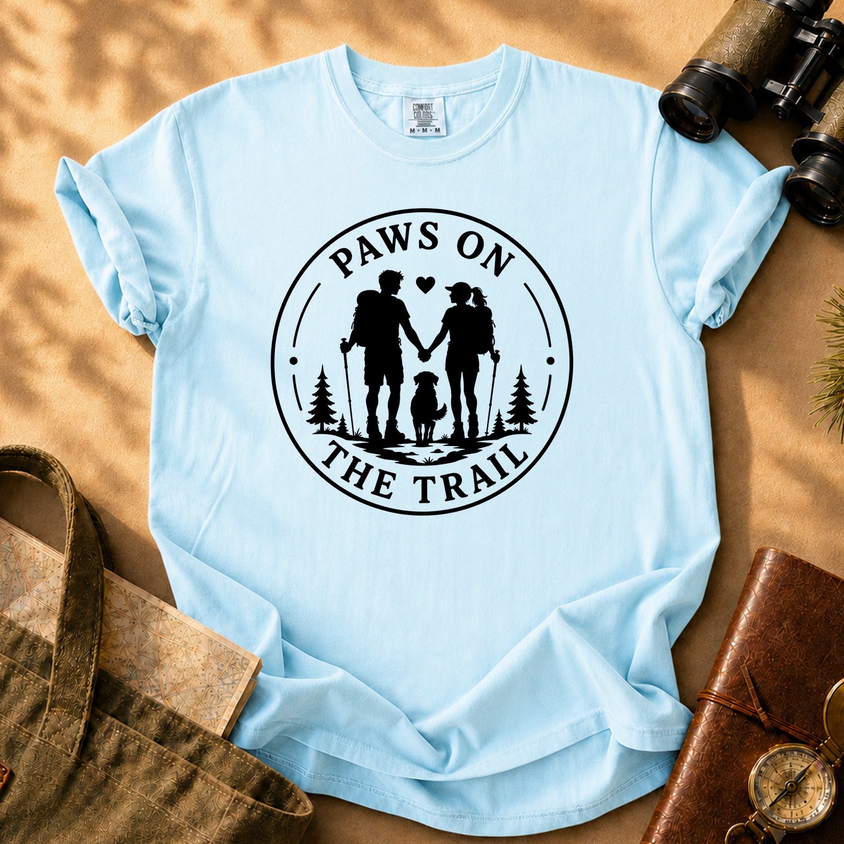 Paws on the Trail Tee - Chambray