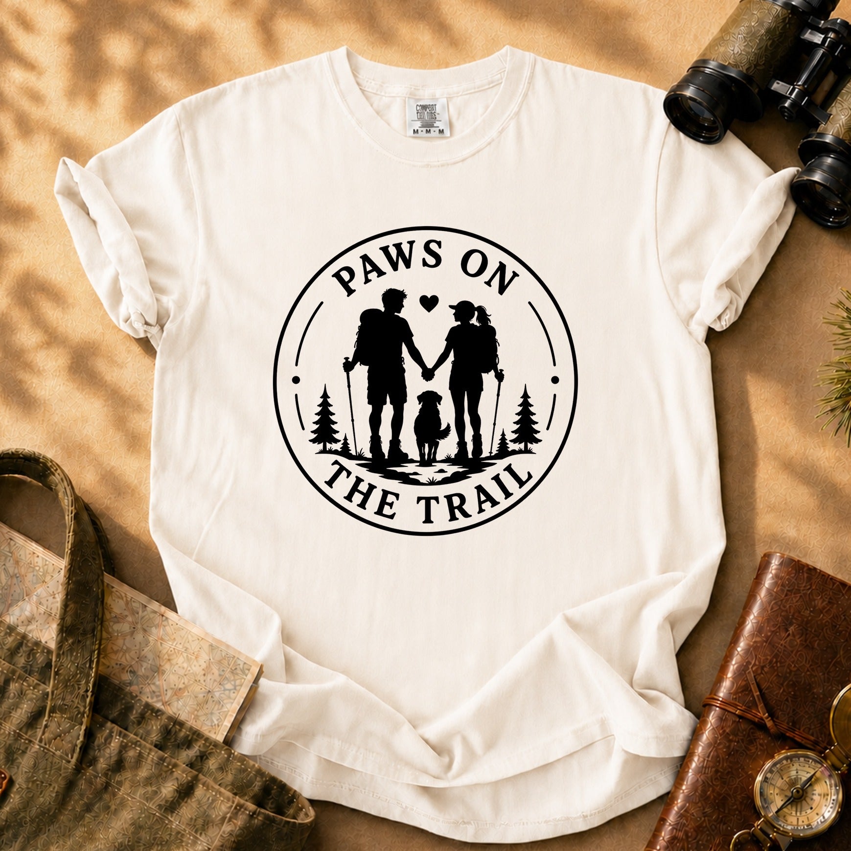 Paws on the Trail Tee - Ivory
