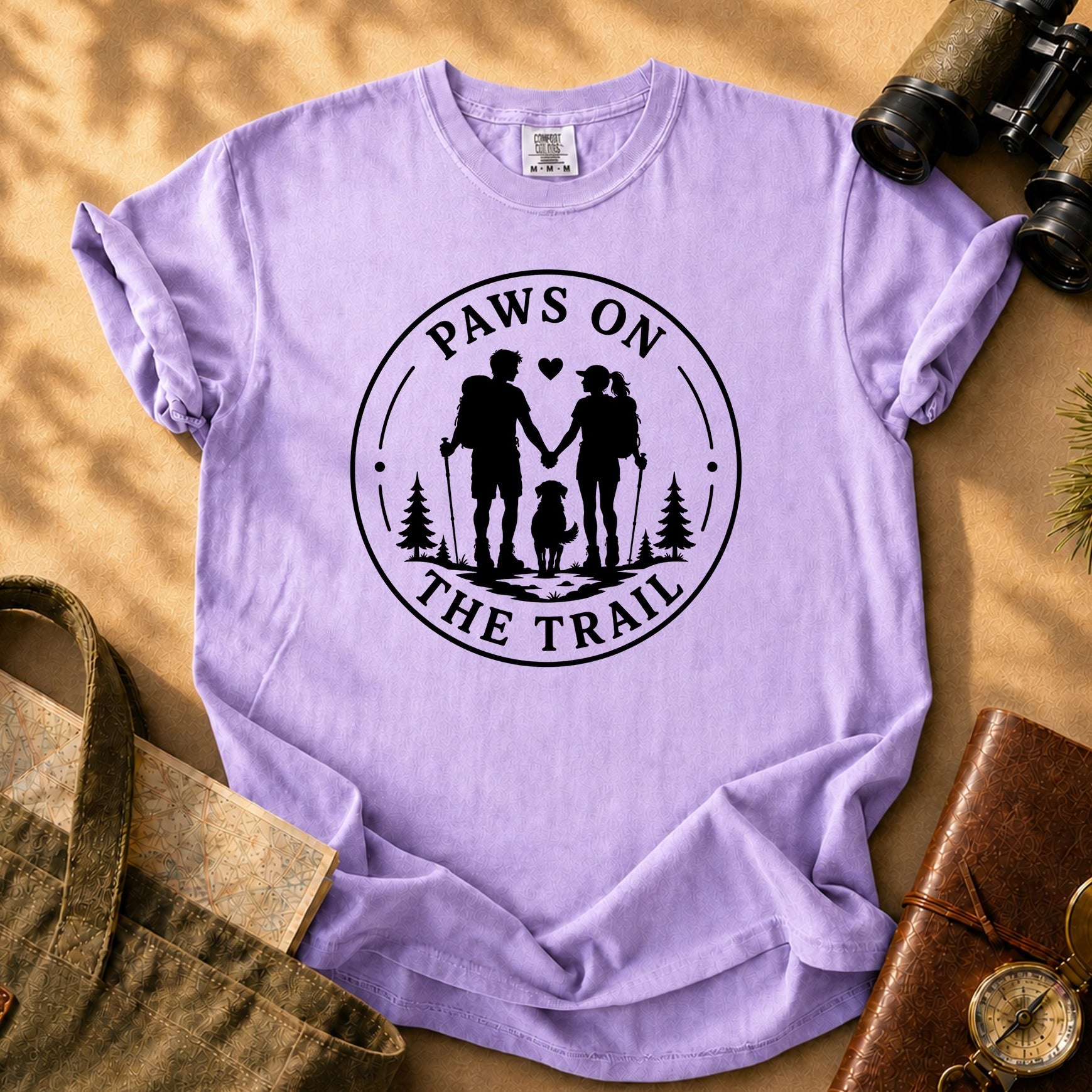 Paws on the Trail Tee - Orchid